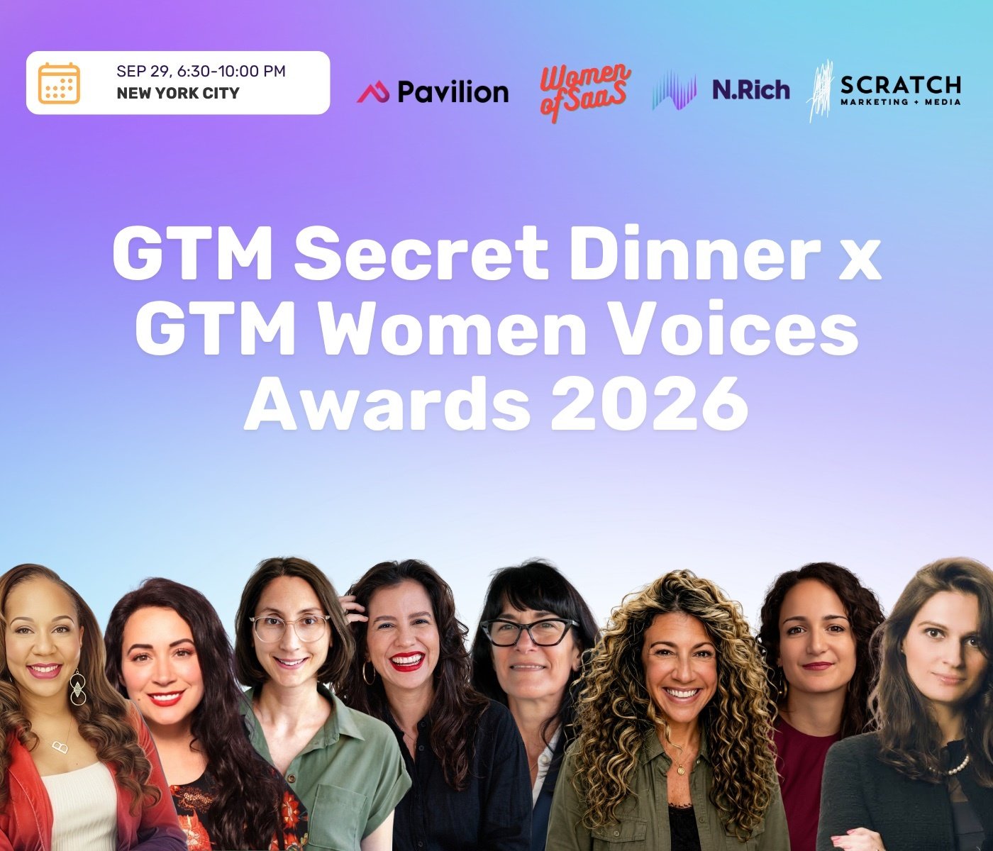 GTM Secret Dinner x GTM Women Voices Awards 2026, September 29, New York City