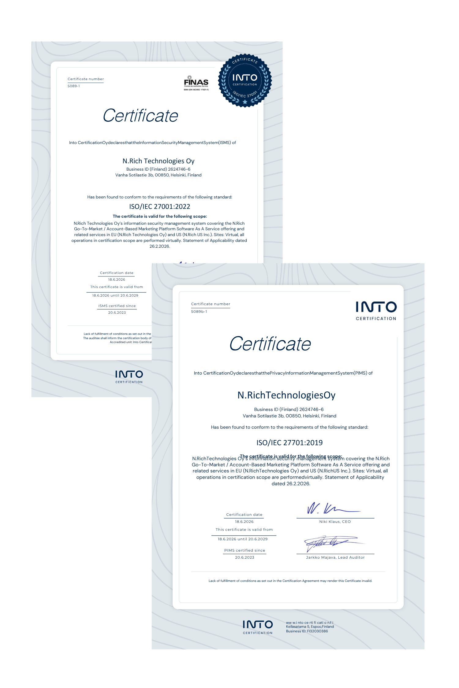 ISO certification 2026